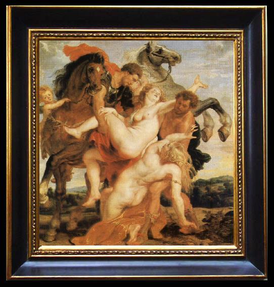 framed  Peter Paul Rubens The robbery of the daughters of Leucippus, Ta093